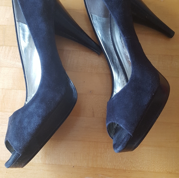 Style Co suede peep toe heels - Picture 5 of 6